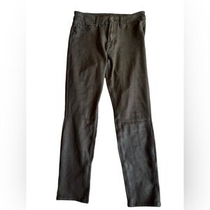 7 For All‎ Mankind Stretchy Textured Ankle Tapered Pants, Olive Green, Size 27